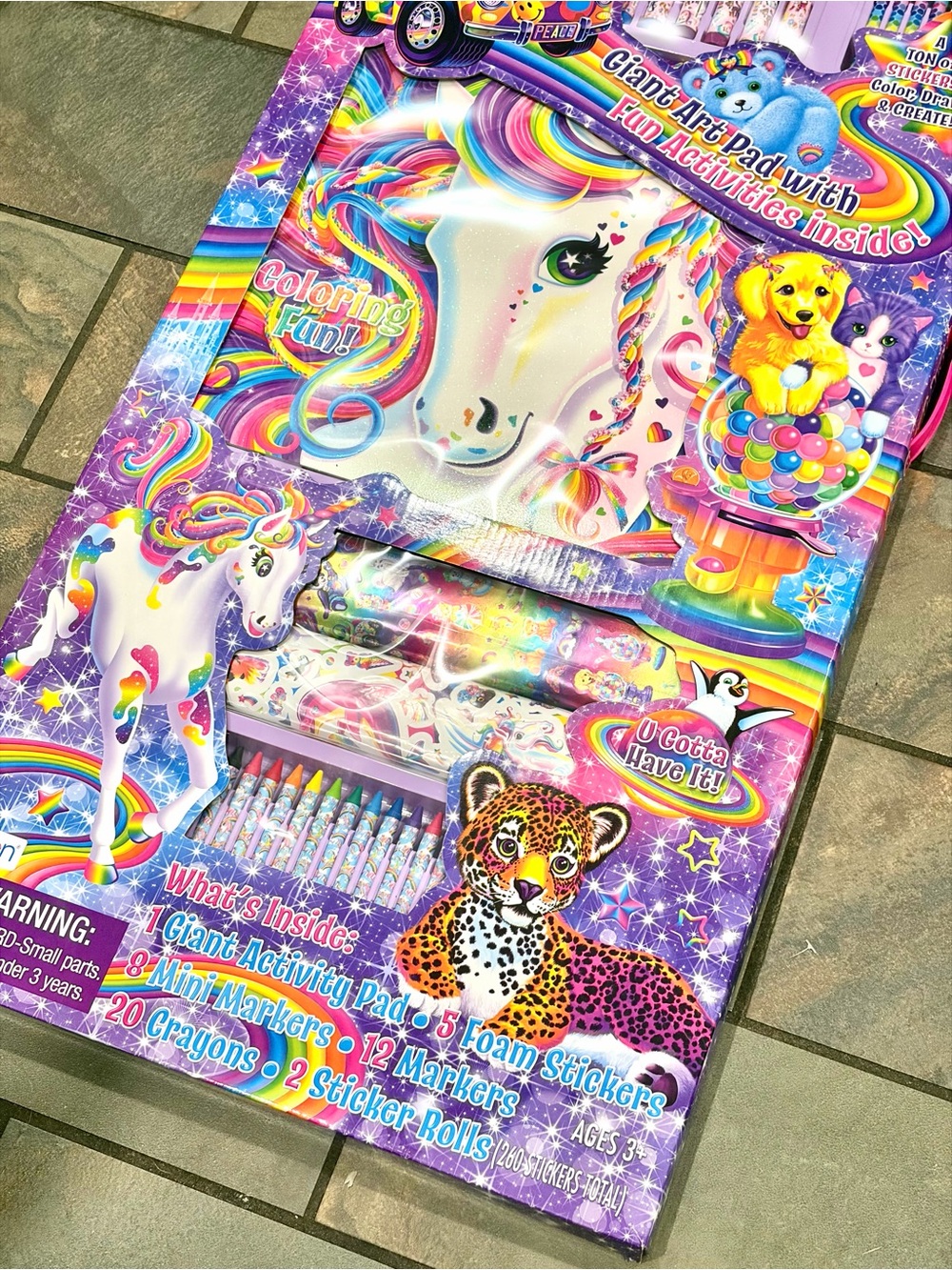 ✨ Lisa Frank Giant Art & Activity Set 🦄 100% FULLY INTACT! ✨ - Picture 3 of 10